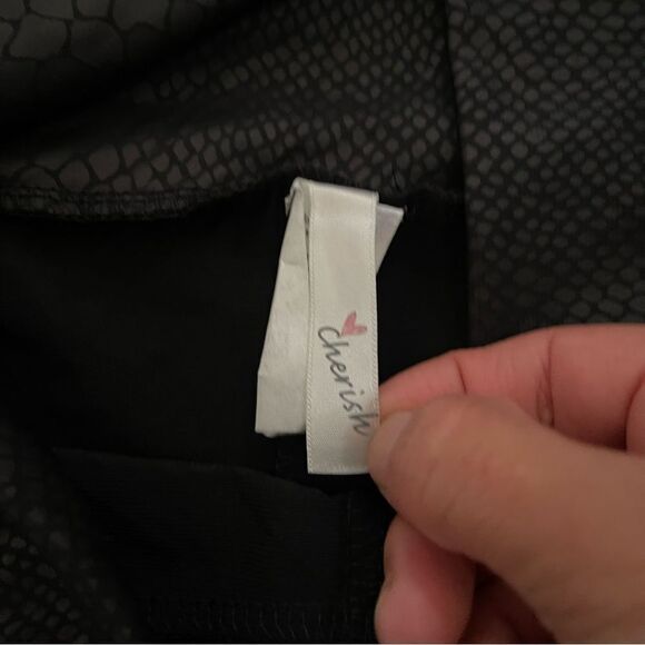 High Waist Leggings Snakeskin Print Black Size 3X - Picture 2 of 3